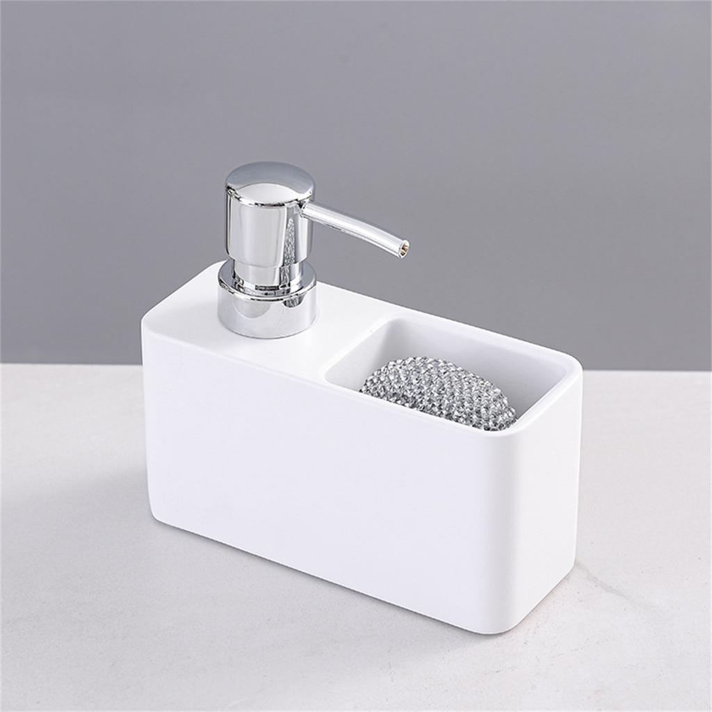 Kitchen Soap Dispenser Set with Sponge Caddy 2 in 1 Kitchen Soap Dispenser Set for Kitchen Sink Bathroom Kitchen Gadgets