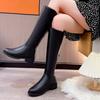 Thigh Boots Women Platform Knight Boots New Autumn Winter Metal Buckle Back Zipper Thick Leg High Boots