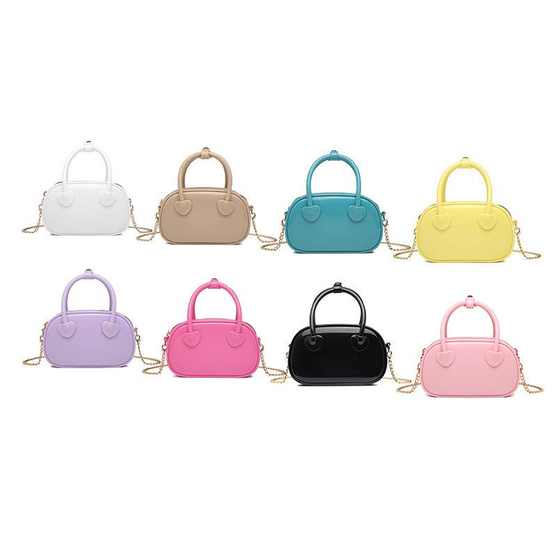Pvc Jelly Bag Summer Candy Color Shoulder Crossbody Mini Bag Fashion Portable Pillow Women'S Bag