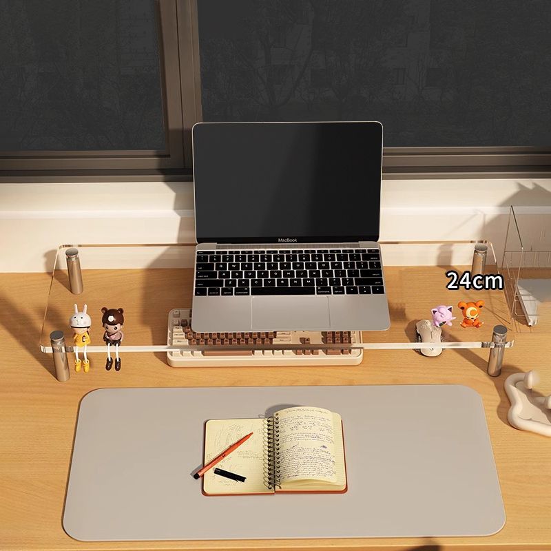 Acrylic Laptop Monitor Stand,Computer Riser Space-Saving,Clear Shelf - Ideal for Monitors,Laptops,Printers,Desktop Storage Decor