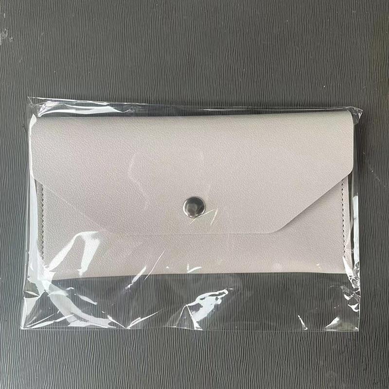 Ultra-Thin Cash Envelope Wallet For Male Female Wear-Resistant Pu Leather Money Binder Organizer Waterproof Money Pouch Holder