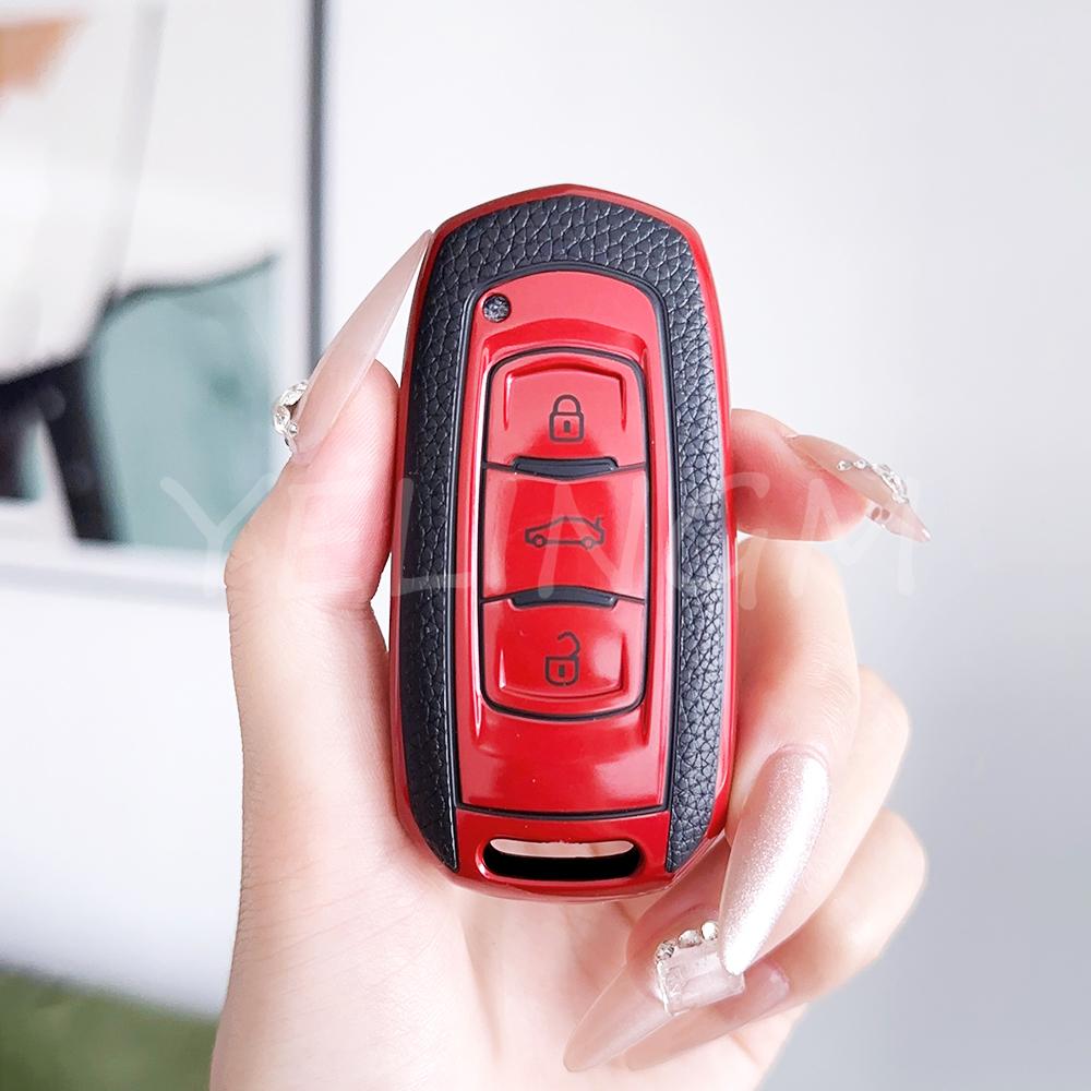 Leather Tpu Car Smart Key Cover For Geely Atlas Boyue Nl3 Ex7 Suv Gt Gc9 Emgrand X7 Borui Case Shell Fob Auto Holder Accessories