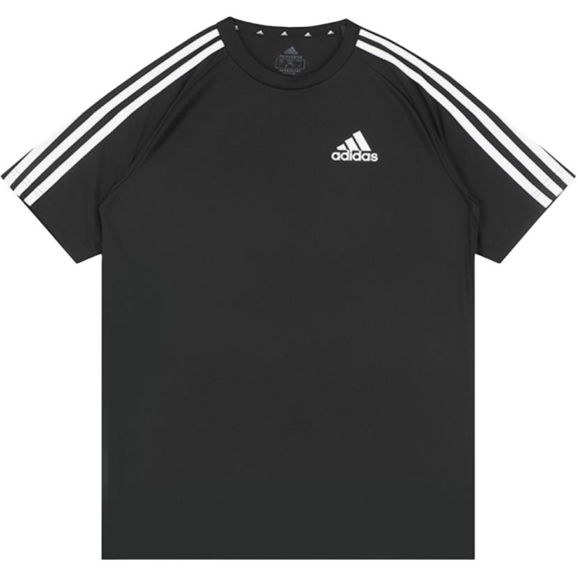 

Мужские футболки с круглым вырезом Adidas в полоску, черные H28925 M