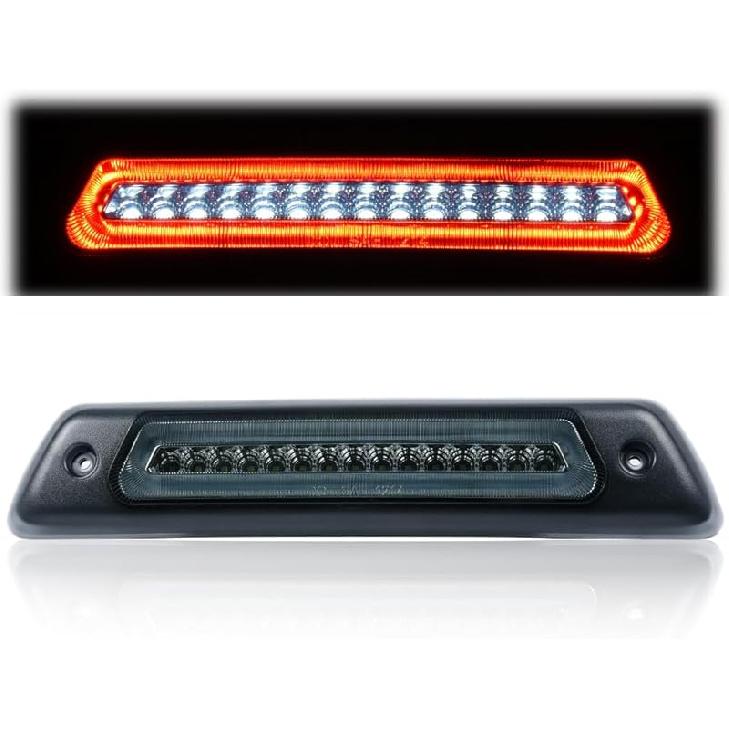 PIT66 3Rd Brake Light Compatible With 2004-2008 Ford F150 High Mount Center Rear Roof Third Cargo Light Parking Light Halogen Clear/Red Lens Tercera