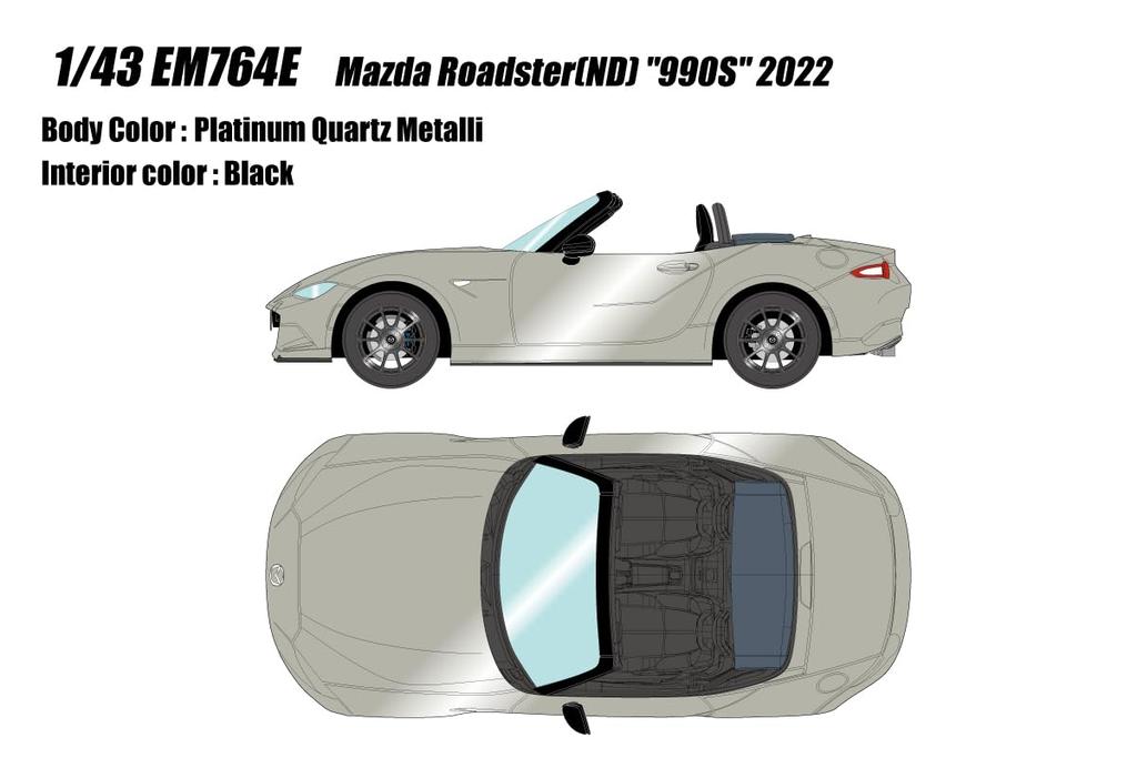 Makeup EIDOLON Mazda Roadster 990S 2022 Platinum Quartz Metallic Finished Model 1/43 (ND)