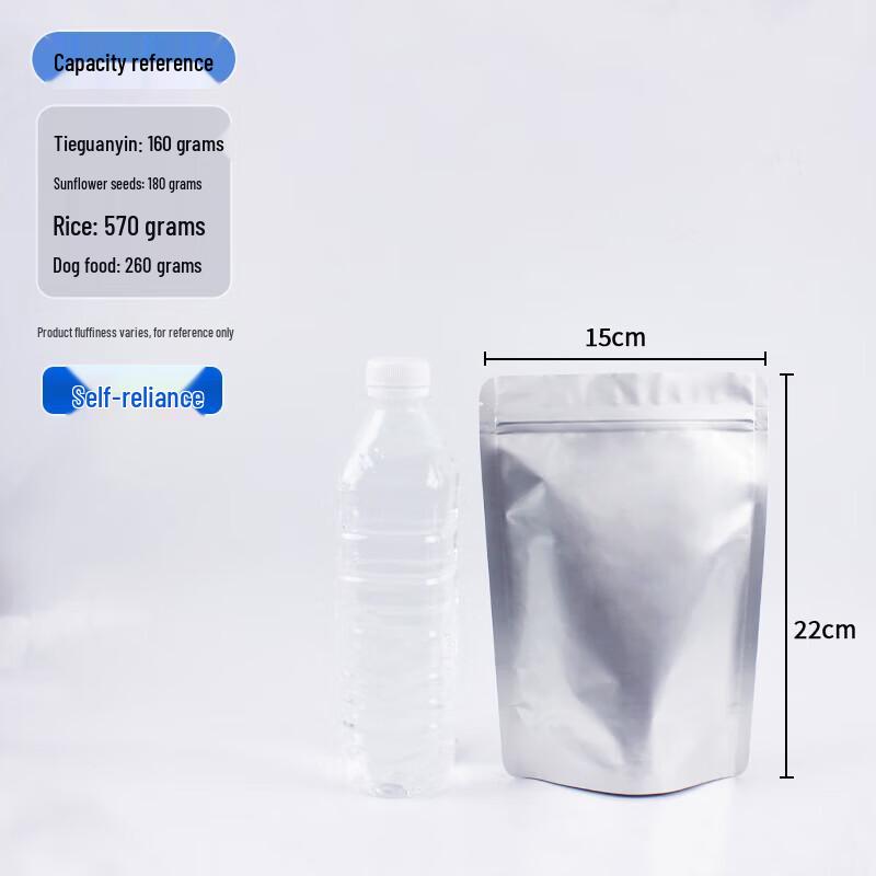 Stand-Up Aluminum Foil Resealable Food Storage Bags