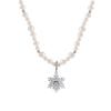 Hochwertige Schneeflocken Zirkon Perlenkette Leichter Luxus Nischendesign Schmuck Damen High-End Gefühl Schlüsselbeinkette Accessoires Halskette