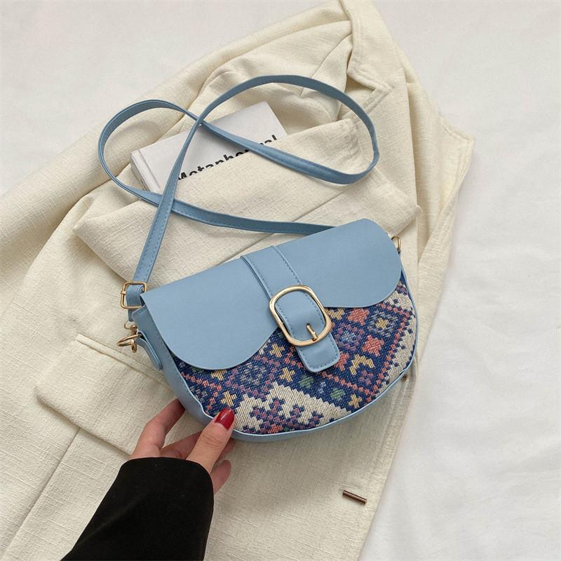 Trendy Black And Pink Saddle Bag For Women With Casual Street Style Charm