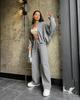 2025 Women's Solid Color Zip Cardigan Sweatshirt - Casual Spring Fashion