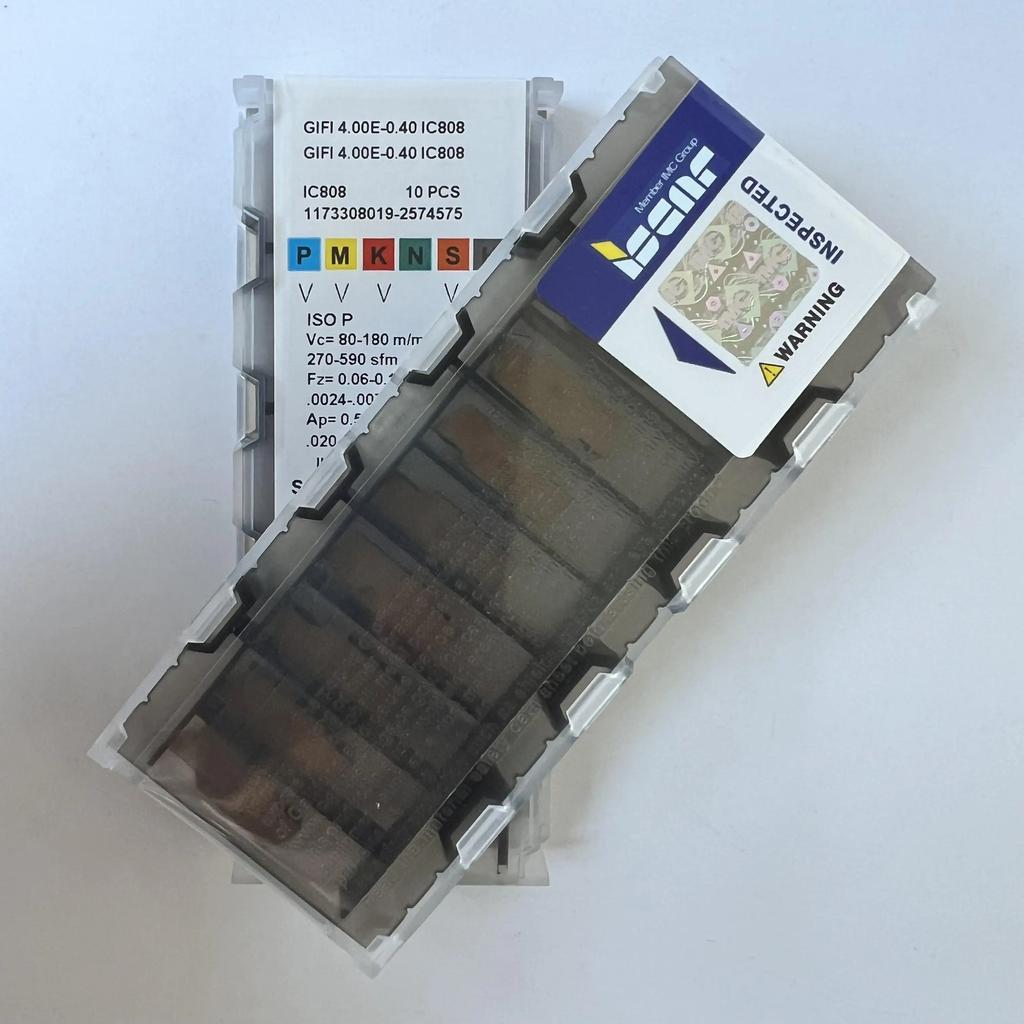 ISCAR / GIFI4.00E-0.40 IC808 /Industrial indexable carbide inserts 10 Pcs