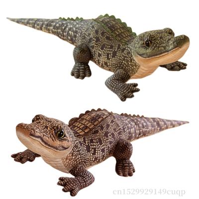 Muñeco de Peluche de Reptil Cocodrilo Grande Simulado de 100 cm Realista Feroz Rojo y Verde Decorado la Sala de Estar
