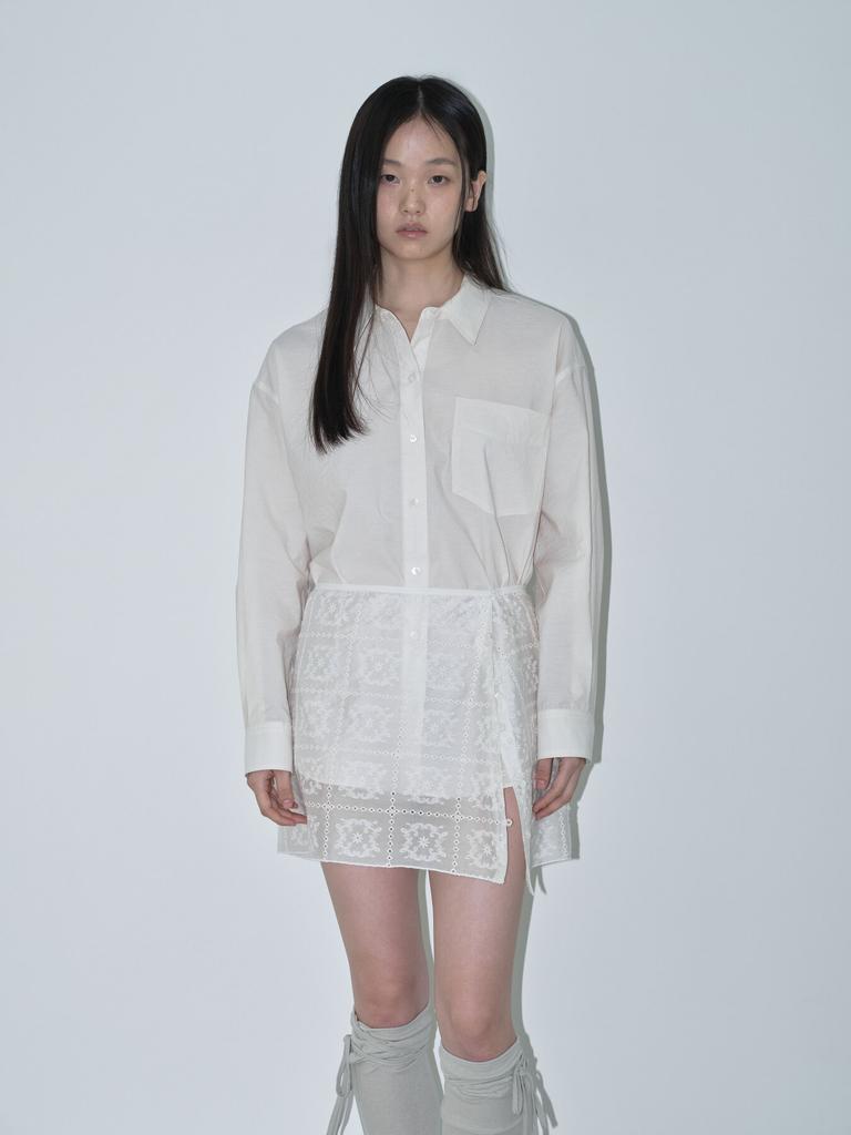 Text Room O'Keeffe Lace Skirt_Cream