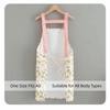 Flower Printing Women Kitchen Aprons Waterproof Anti Dirty Chef Work Apron Wiping Hand Pocket Cooking Aprons Household Cleaning