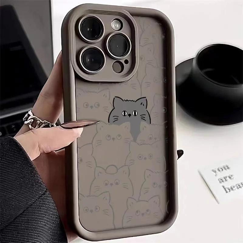 Funny Cats Graffiti Dog Case For iPhone 11 Case iPhone 15 17 16 Pro Max Cases iPhone 14 13 12 Pro Max XR X XS 16e 7 8 Plus Cover