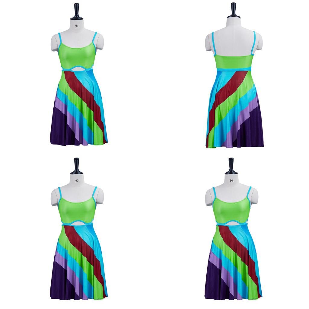 Roztomilé a krásné náhle 30 zelené šaty s halter krkem ideální pro cosplay