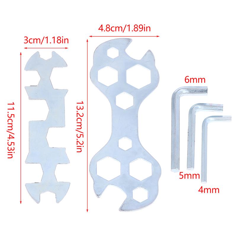 New4Pcs/Set Mini Flat Steel Hexagon Wrench Bike Hex Key Spanner Repair Tools Home Hand Tool Kit For Bike Reparing Supplies