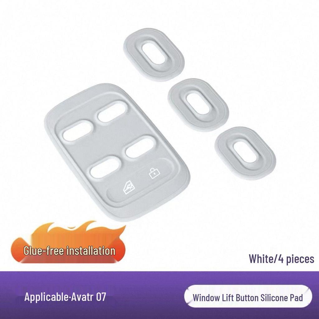 Silicone Door Window Lift Button Protector for Avatr 07 Car Interior