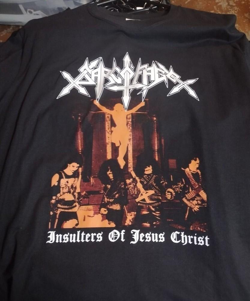 

Sarcófago Insulters Of Jesus Christ Classic Black T-Shirt Full Size S-5XL Unisex T-Shirt XXXL
