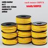 Cable Marking Label EC-0 Cable Marking Number 0 to 9 Cable Size 1.5-6.0 SQMM Mixed Color PVC Cable Marking Insulation Marking