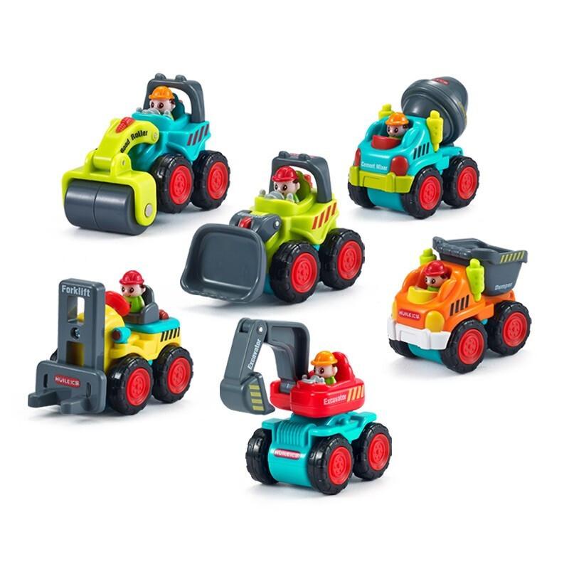 

6 шт./набор Детские игрушки Фрикционные Инерционные Машинки Инженерная Команда Грузовик Бетономешалка Бульдозер Ранние Развивающие Детские Игрушки