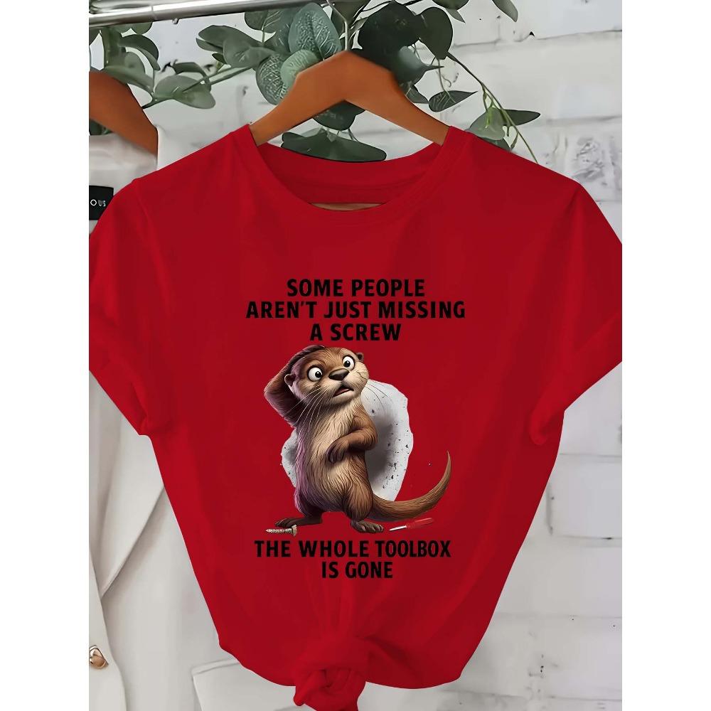 

Some People Aren t Just Missing A Screw The Whole Toolbox Is Gone Women s Tee Funny Otter Graphic S