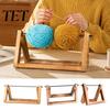 Yarn Holder for Knitting Wooden Crochet Holder, Rotatable Portable Organizer Rack, Stable Solid Wood Dispenser Mortise And Tenon Frame Home or Outdoor