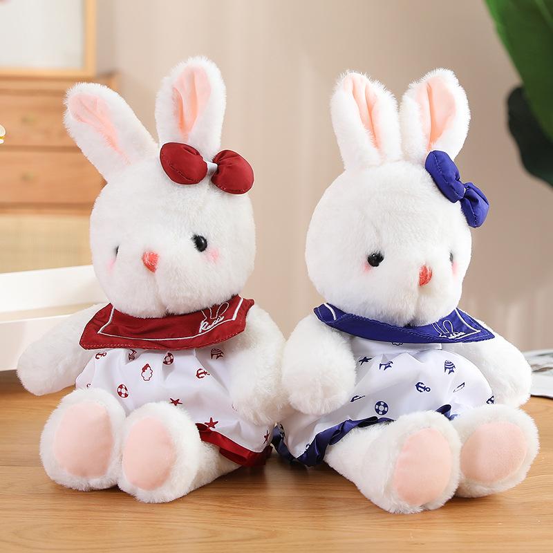 Cute Rabbit Rabbit Doll Plush Toy Rabbit Girl Birthday Gift Grab Machine Gift Doll Doll White Rabbit