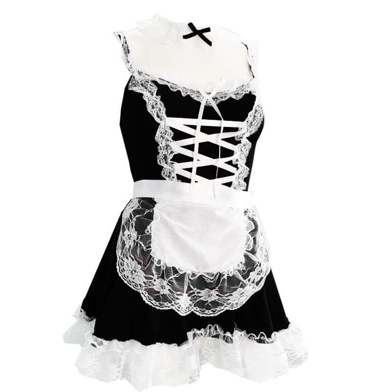 Plus Size Maid Costume: Sexy Role Play Lingerie Set