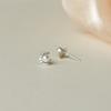 925 Sterling Silver Crytal Moon Pearl Stud Earrings For Woman Christmas Gifts Piercing Jewelry Aretes De Mujer Party Gift