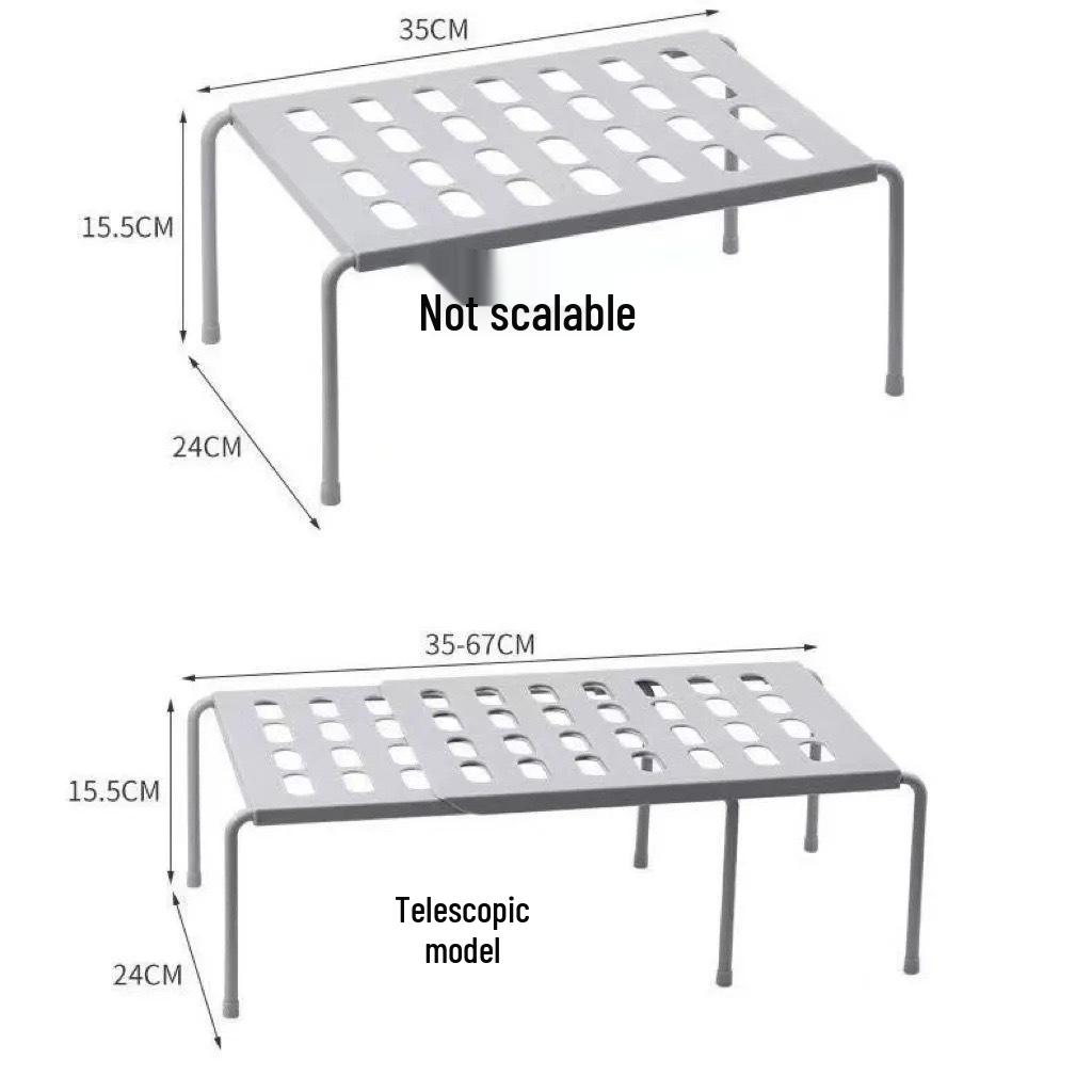 Retractable Space-Saving Shelf: Multi-functional Kitchen & Wardrobe Divider