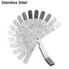 Offset Feeler Gauge Curved 16 Blades Metric MM Imperial Inch Gap Width Strip Roll Thickness Measure Bent Valve Motor Measurer