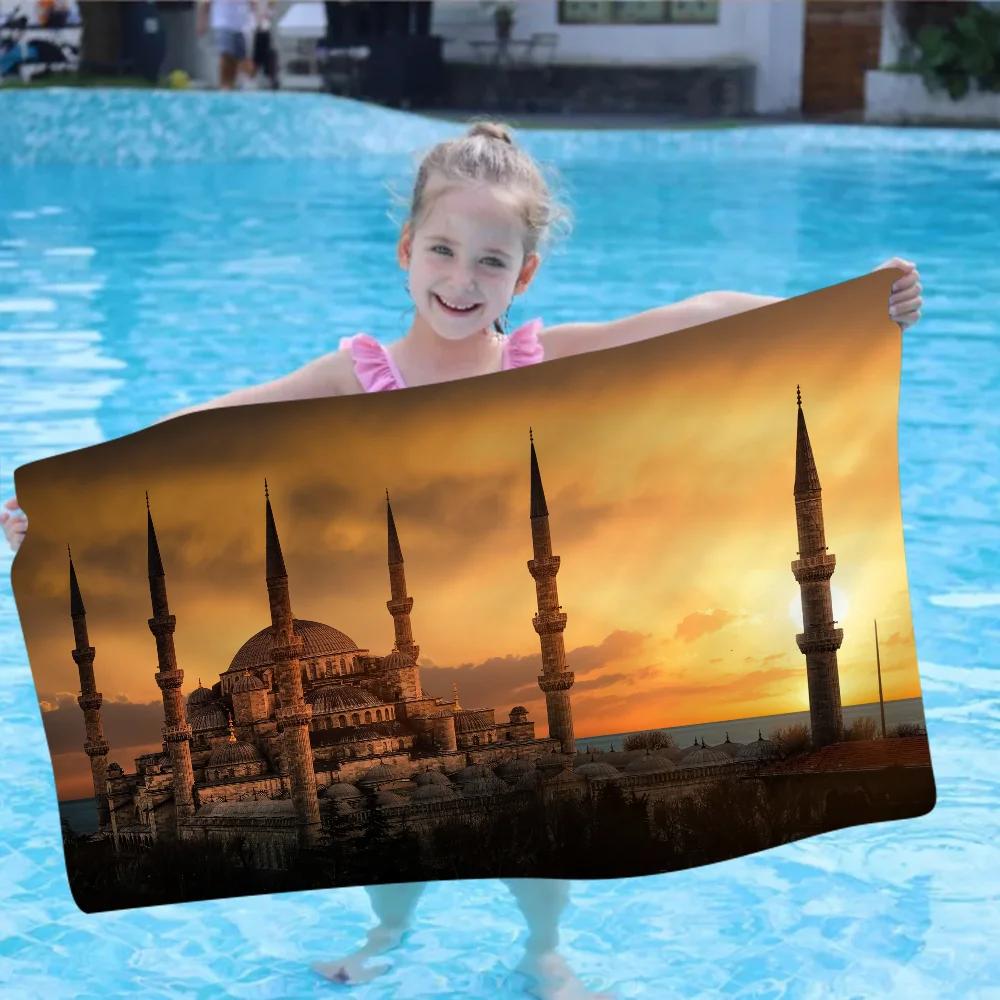Islamic Mosque Big Microfiber Beach Towels Quick Dry Towel Sand Beach Towels Pool Towel For Travel Swim Pool Yoga