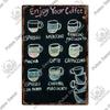 Putuo Decor Coffee Vintage Tin Sign Plaque Metal Plate Wall Art Posters for Kitchen Bar Cafe Room Retro Iron Painting