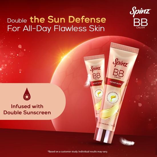 Spinz BB Cream|Instant Glow|Even Skin Tone & Natural Coverage|29gx2