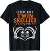 There Twin-Skellies In My Belly Skeleton Halloween Pregnancy T-Shirt