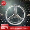 Pegatina de Coche Insignia de Parrilla para Mercedes Benz W205 W212 W213 W204 ML W166 CLA C117 W176 W177 E GLK GLA GLC GLE, LED Frontal de Espejo 3D