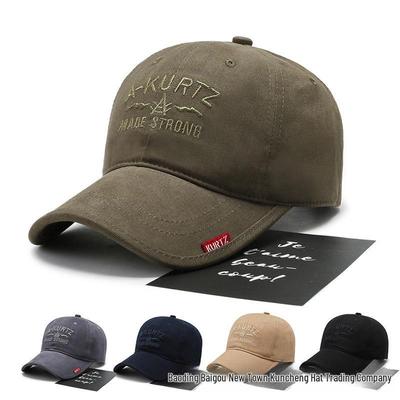 Herren Schirmmütze mit Stickerei: Koreanischer Stil, Große Passform Sonnenschutz für Frühling/Sommer