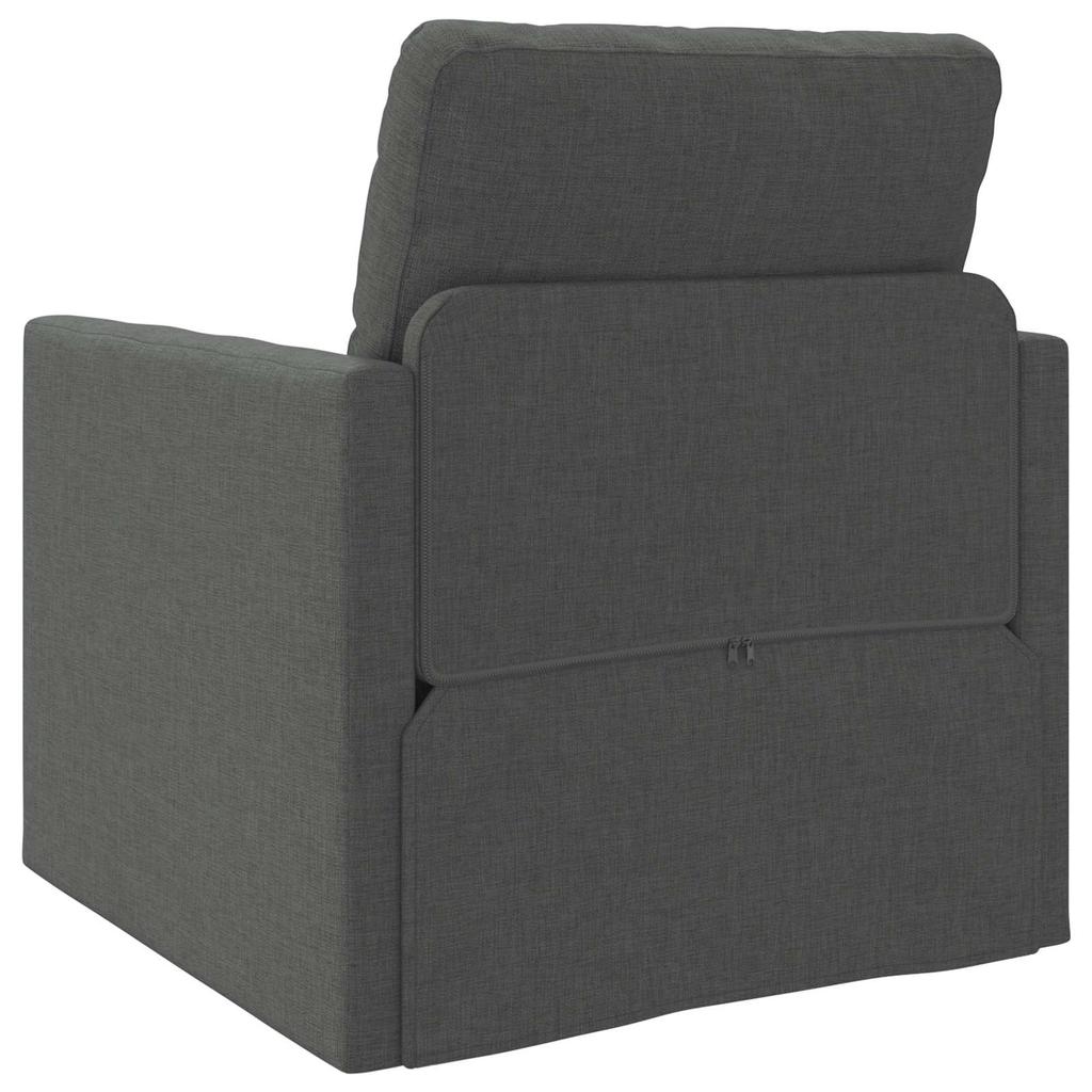 Sleeper Sofa 60 Cm Dark Grey Fabric