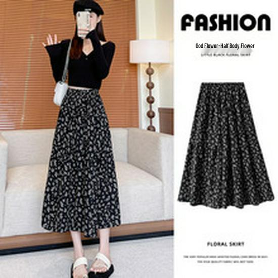 Wool Blend High-Waist Midi Skirt for Women - Autumn/Winter Pleated Belt Style, Plus Size, Vintage and Thickened.