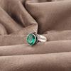 Gröna Smaragd Smycken, 925 Sterlingsilver Smycken, Handgjord Silverring, Vacker Ring Intuition Ädelsten För Jubileumspresent