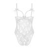 Open Crotch Women Underwear Deep V Lace Sling Nightwear Sweet Lace Bow Bodysuit  Home
