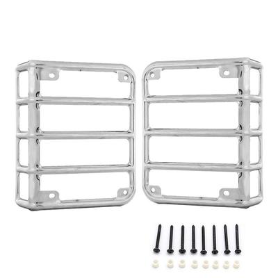 Jeep Wrangler Taillight Protector Guard Frame, Iron Anti-Rust Brake Light Lens