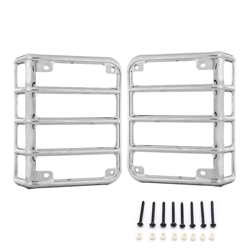 Jeep Wrangler Taillight Protector Guard Frame, Iron Anti-Rust Brake Light Lens