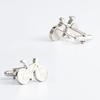 Silver Plated Bicycle Shaped Metal Cufflinks Men's French