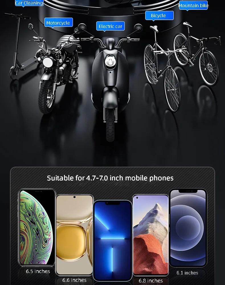 Motorcycle Phone Mount, Bike Phone Holder,1Second Lock & Release, 360° Rotatable, Shockproof for Scooter, ATV, Golf, Treadmill