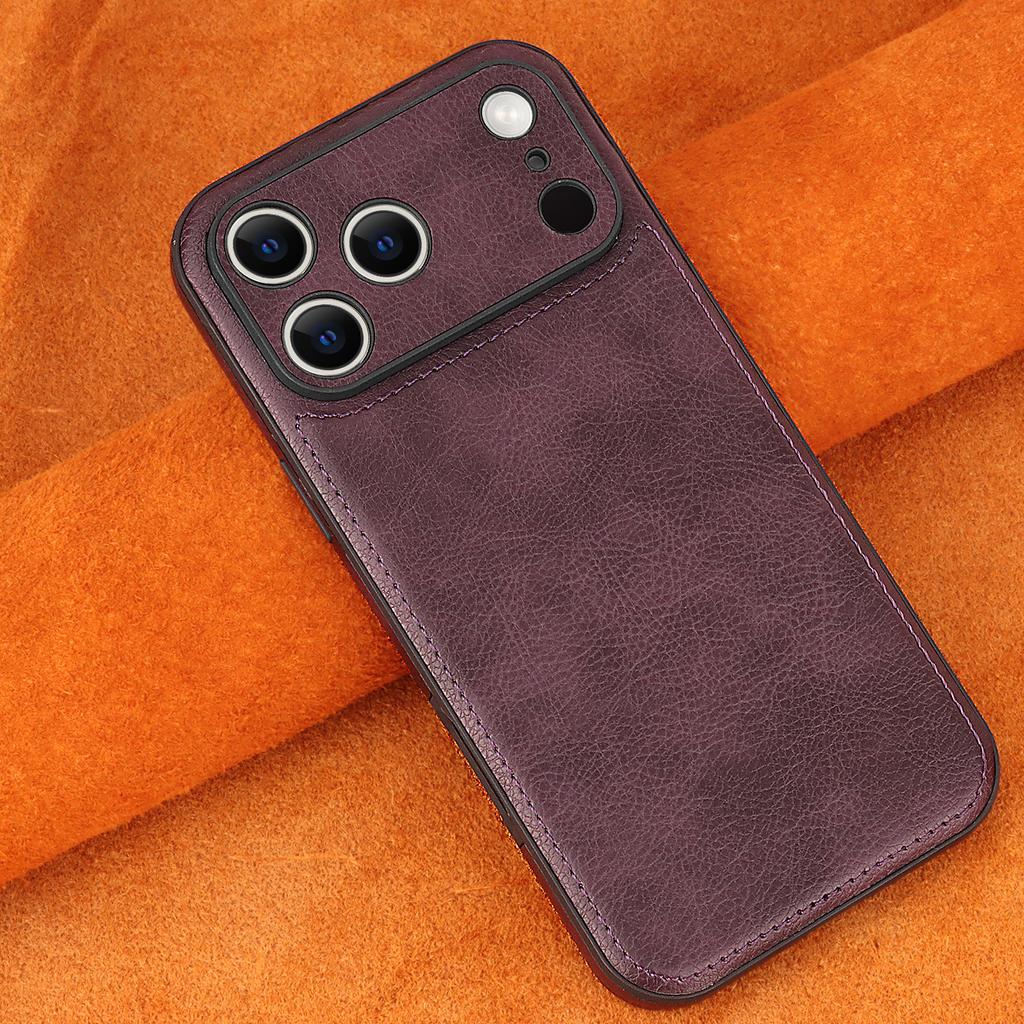 Luxury High-end Leather Case for iPhone 17 Pro Max 16 Pro 16e 15 14 Plus 13 12 11 XS XR X 7 8 Lens Protection Mobile Phone Cover