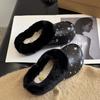 Women Winter Slippers Indoor Floor Fur Slippers Warm Fuzzy Plush Garden Clogs Mules Shoes Home Slip On Walking Sandals