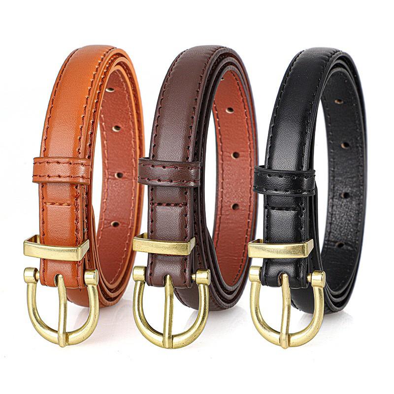 New Women's Pin Buckle Belt, Fashionable, Versatile, Simple Decoration, Trendy, Pure Color, Thin Waistband, Suitable for Jeans