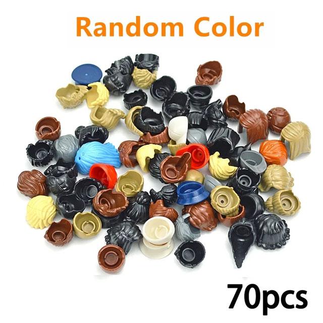Figure Head Hair Hat Faces Expression DIY Bricks Building Blocks Model Kids Toys Boy Girl Gift Creative Laugh Cute Facial Leduo