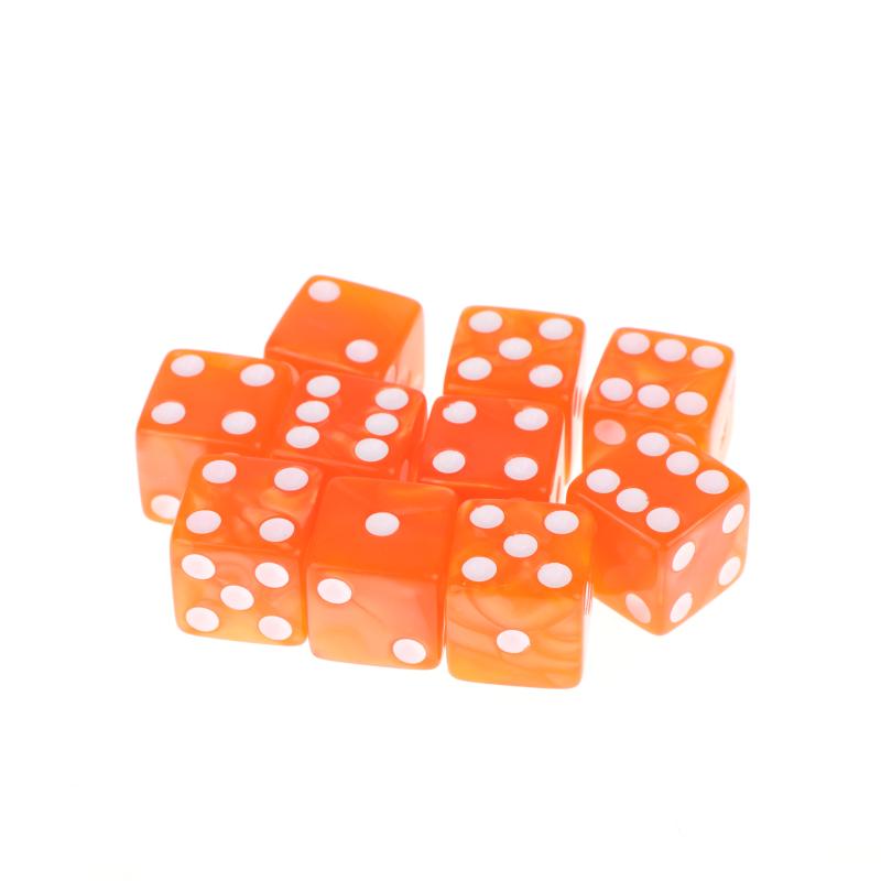 Aventurine Impression Dice 6-Sided Game Dice 16mm Acrylic D6 Dice Set For DND RPG Table Board Ame Or Teaching Math